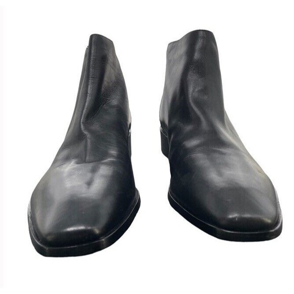 POUR LA VICTOIRE Bootie Janna Black Leather Ankle Zipper Square Studded Size 10 - Picture 3 of 13